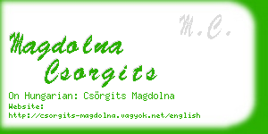 magdolna csorgits business card