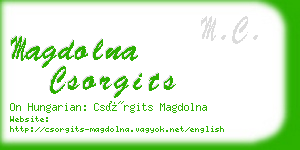 magdolna csorgits business card